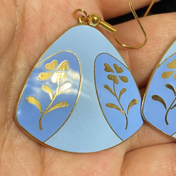 🖤Cloisonné Vtg earrings - Picture 3 of 8